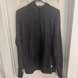 Vuori Charcoal 1/4 zip performance tech Hoodie large